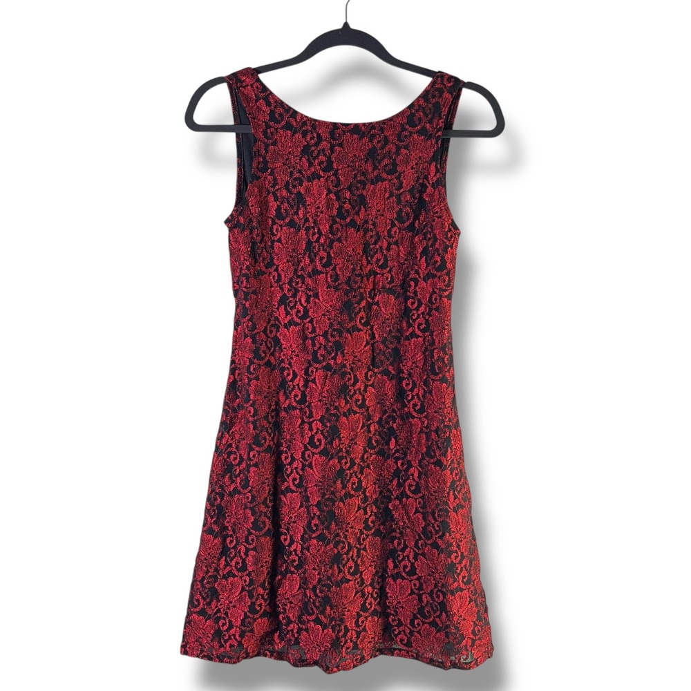 City Triangles Womens Sz Small Mini Dress Floral Lace Whimsigoth Grunge 90s Y2K‎